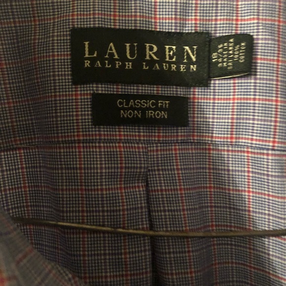 Lauren Ralph Lauren men’s blue/red stripe Oxford - Picture 2 of 4